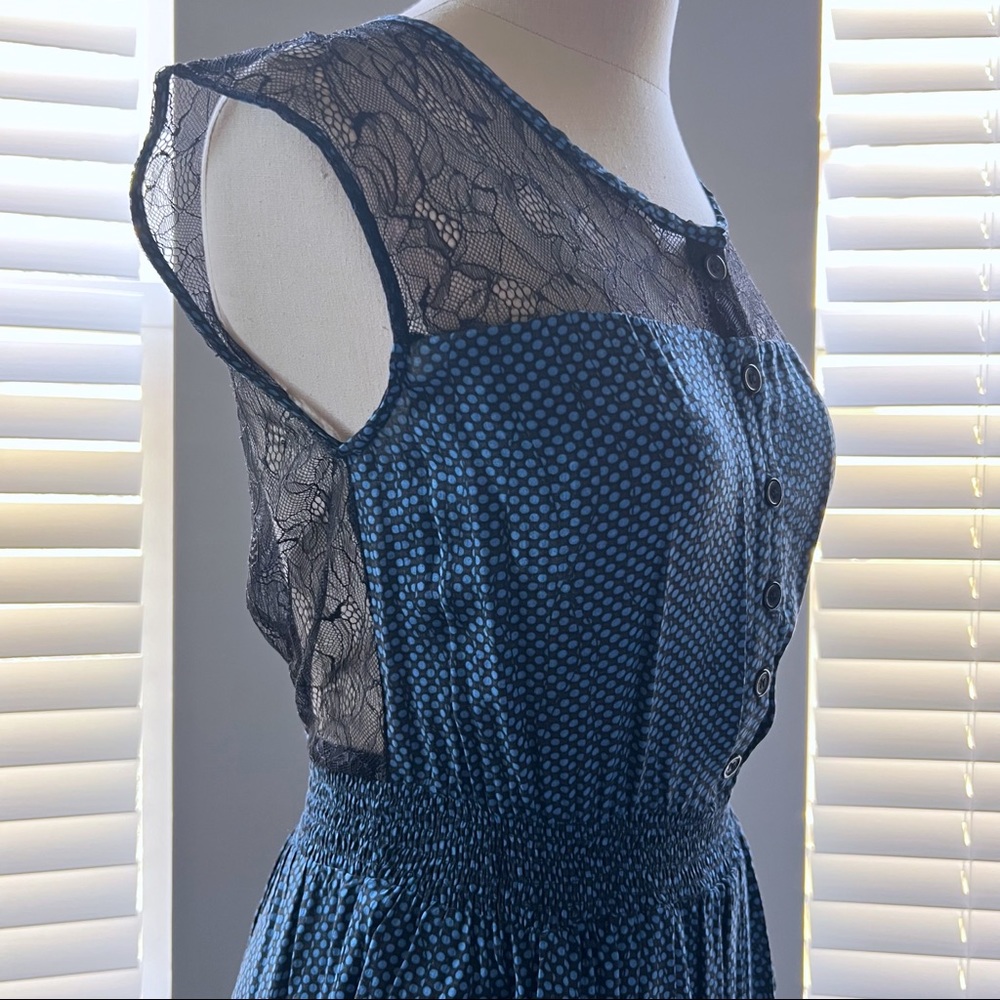 Sheer Back Polka Dot Dress